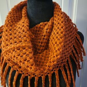 Cozy Orange Knit Scarf